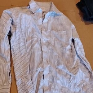 Brooks Brothers Blue and White Casual Button Down Shirt